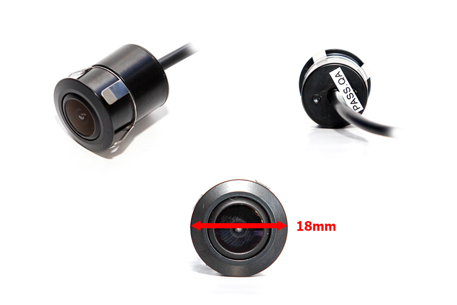 Universal car/ vehicle reverse view 18mm flush mount camera (NTSC)