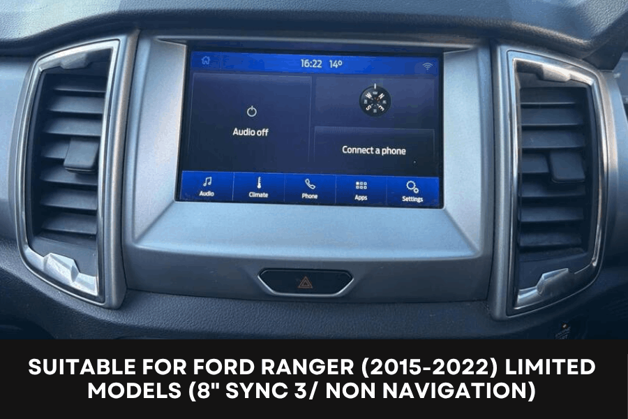 Ford Ranger 2015-2022 Double DIN SYNC 3 Fascia | InCarTec