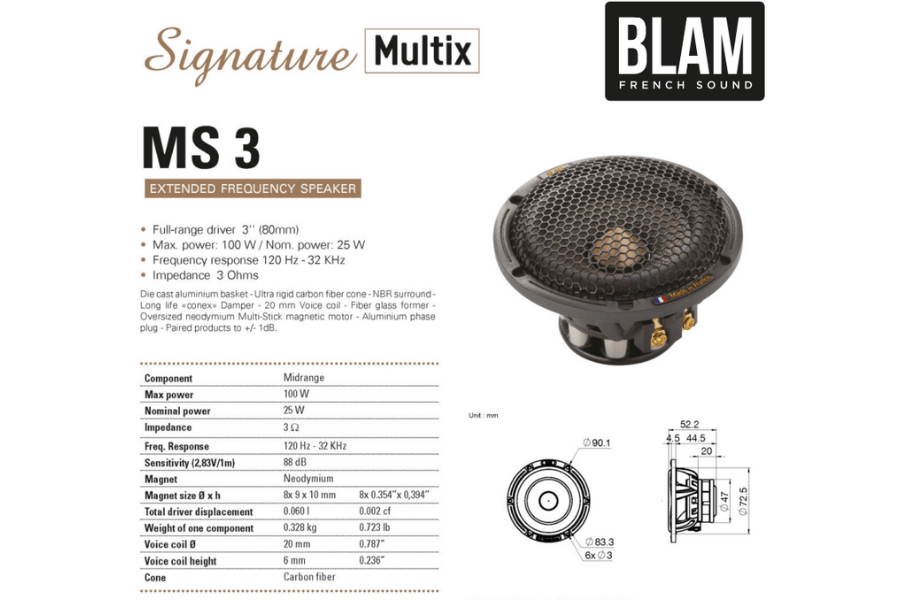 BLAM SIGNATURE MULTIX S 165 M3 165mm (6.5