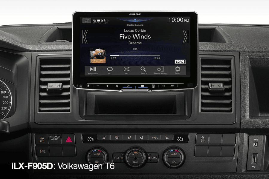 Alpine 9 Inch Alpine ILX905D Halo 9 inch touchscreen stereo head unit with wireless ...