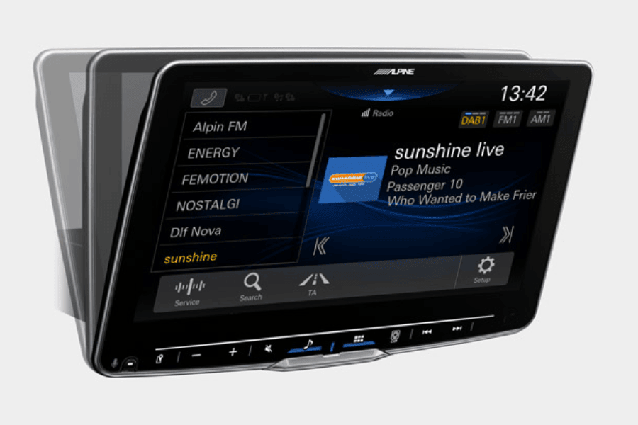 Alpine 9 Inch Alpine ILX905D Halo 9 inch touchscreen stereo head unit with wireless ...