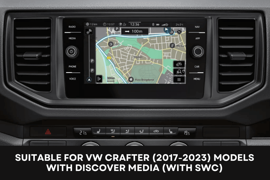 thumbnail image 2 of ACV VW Crafter Double Din Stereo Radio Bezel With Tray And ISO Wiring Adapter Set – VW-15 2 of 3