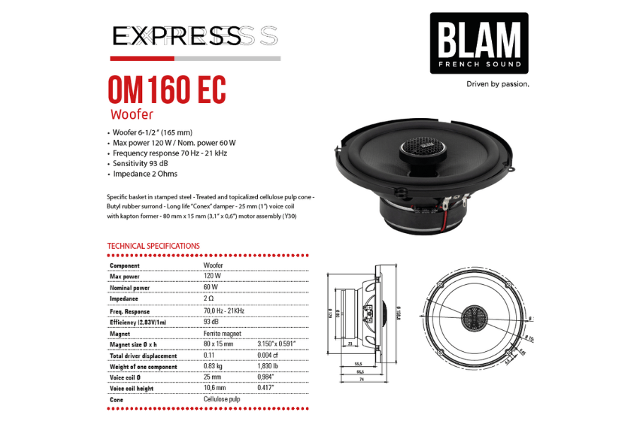 BLAM OM160 EC 6.5