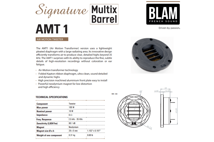BLAM AMT1 Air Motion Car Tweeter | InCarTec