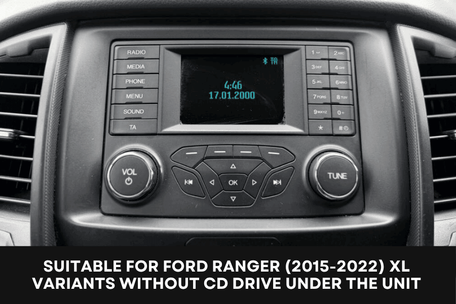 Ford Ranger XL 2015-2022 Double DIN Fascia Panel | InCarTec