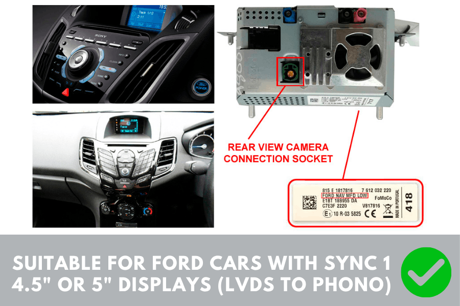 Ford Rear View Camera Adapter Ford SYNC 1 Reverse Camera Input Adapter | 5